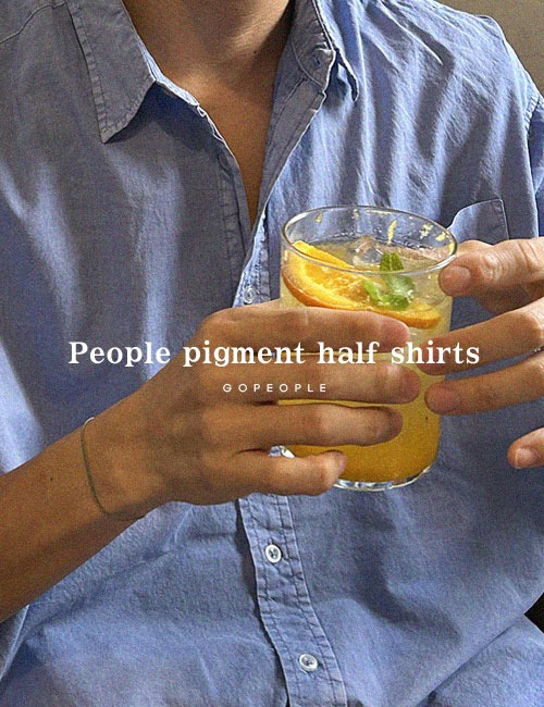 #피그먼트 반팔 셔츠(cotton fabric) (차콜 7.8(월) 입고예정)